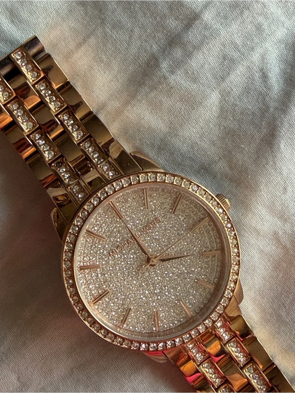 Michael Kors Rose Gold Crystal Dial Bracelet Watch